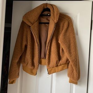 brown teddy jacket